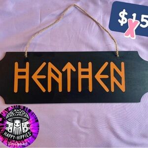 Black and Orange Hanging Sign